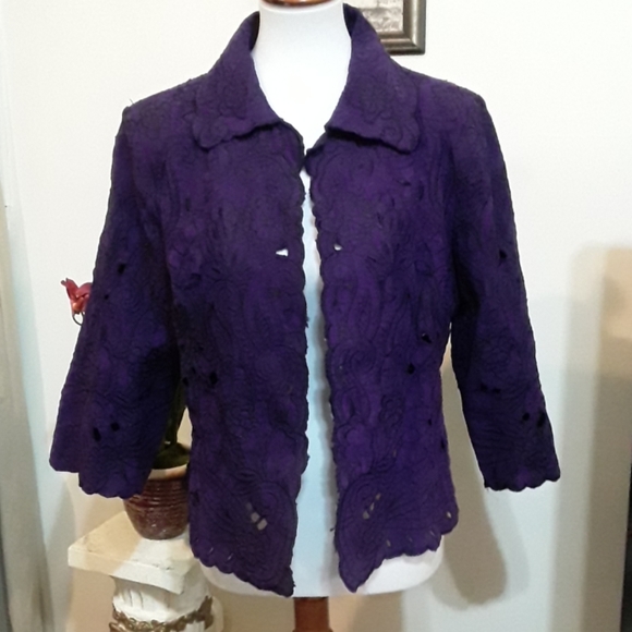 Trenz by Theresa Renz Purple Jacket - Picture 1 of 8